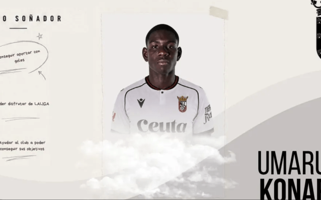 UMARU KONARE, cedido a la AD Ceuta, jugará en LaLigaHypermotion